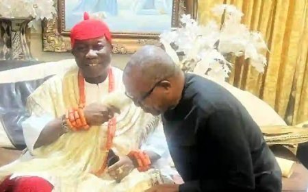 Peter Obi Hails New Asagba of Asaba