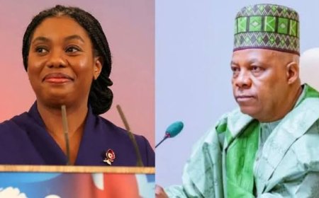 Kemi Badenoch: Shettima as flutist with ‘gègè’ on his neck