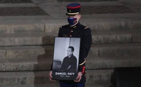 France’s anti-terrorism court convicts 8 people of involvement in the 2020 beheading of a teacher