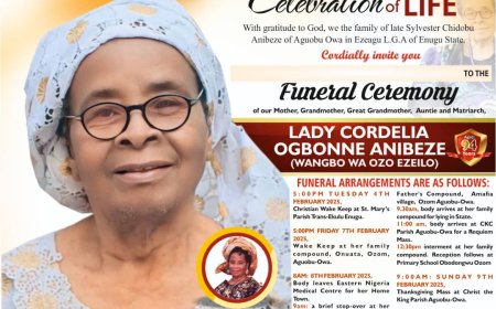 Celebrating the Life of Lady Cordelia Ogbonne Anibeze