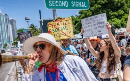 Thousands join anti-Trump protests across US on Saturday to protest recent actions by President Donald Trump.