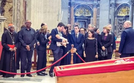 Obi in the Vatican joins dignitaries to witness Pope's lying in state