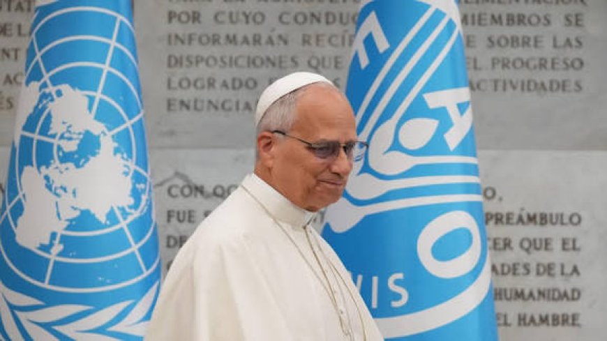 Pope Leo urges world leaders ‘not to look the other way’ in fighting global hunger