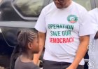 “Thank You for Fighting for Us” Girl Child to Obi at the protest ground
