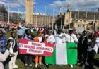 Nigerians Protest At UK Parliament, Call For INEC Chairman's Sack