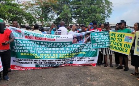NLC Expresses Solidarity With NUT Following Nationwide Demonstration Over Abduction Of Students, Teachers