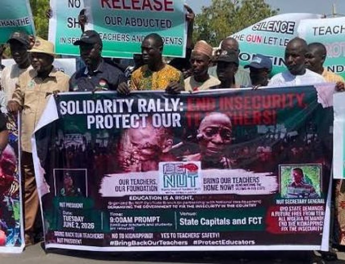 NUT Protests Abduction Of 42 Pupils, Teachers In Borno