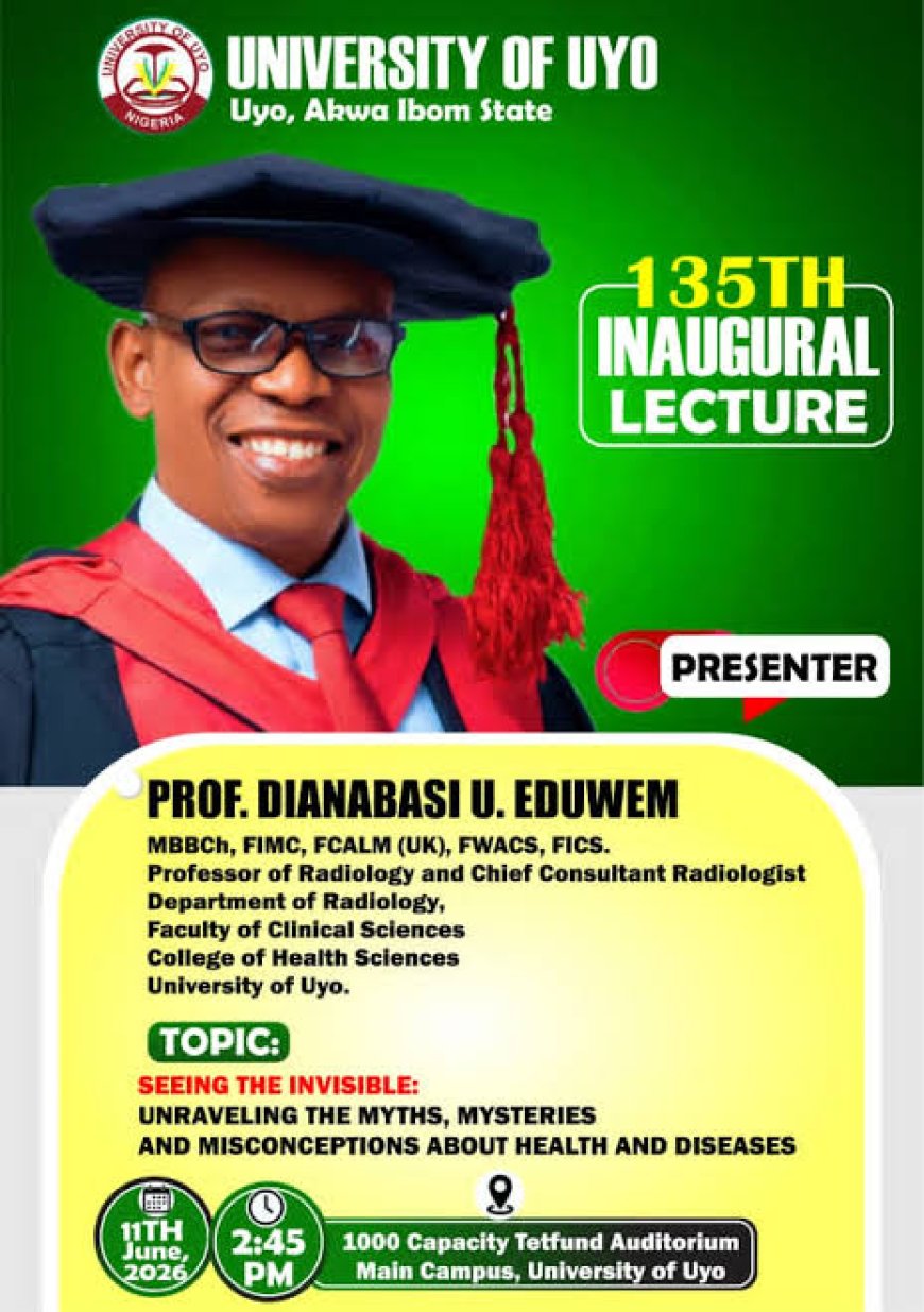 VC Unveils Prof. Dianabasi Eduwem 135th Inaugural Lecturer At UniUyo