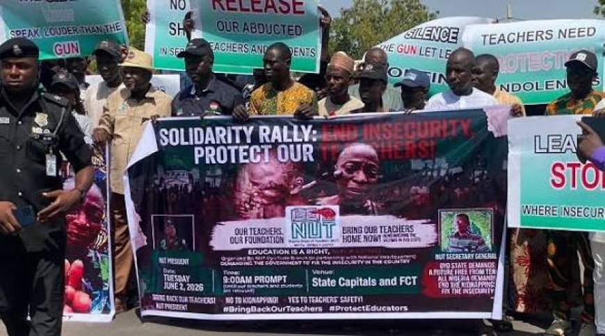 NUT Protests Abduction Of 42 Pupils, Teachers In Borno