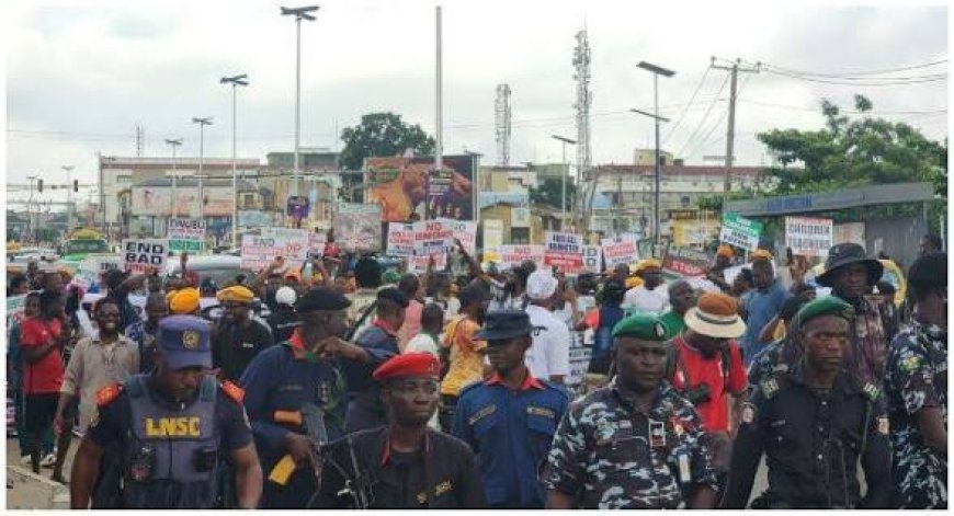Democracy Day: EndBadGovernance Protesters Rock Lagos, Abuja: Demand Action On Insecurity, Hardship