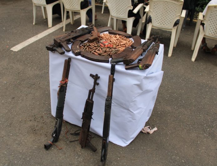 Police parade 14 kidnap suspects, recover 5 AK-47 rifles, 310 rounds in Enugu