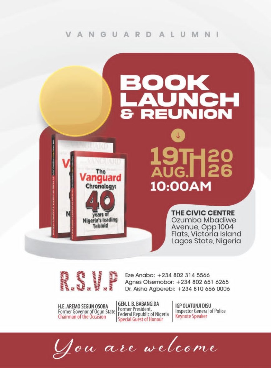 Alumni To Launch ‘The Chronology of Vanguard’ Newspaper At Anniversary Event