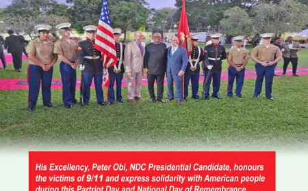 His Excellency, Peter Obi, NDC Presidential Candidate, attended the 9/11 Patriot Day and National Day of Remembrance Ceremony in America.