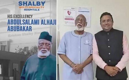 Nigerians Mock Ex- Head of State, Gen Abdulsalami Abubakar Over Appearance In Indian Promotional Hospital Advert